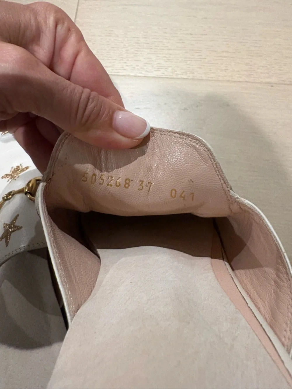 Women’s Gucci loafers shoes mules white leather size 37 - Picture 4 of 6